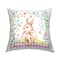 Stupell Industries Spring Bunny & Florals Outdoor Printed Pillow